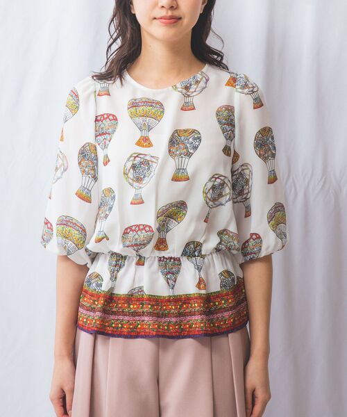 NARACAMICIE / ナラカミーチェ シャツ・ブラウス | 【NARACAMICIE】GENIUS 気球柄七分袖プルオーバー | 詳細1