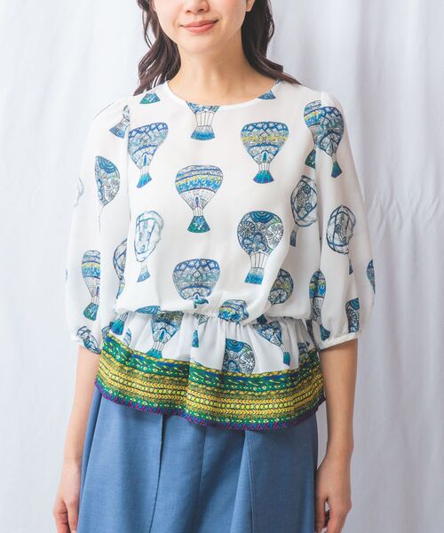 NARACAMICIE / ナラカミーチェ シャツ・ブラウス | 【NARACAMICIE】GENIUS 気球柄七分袖プルオーバー | 詳細12