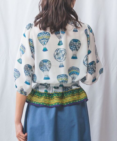 NARACAMICIE / ナラカミーチェ シャツ・ブラウス | 【NARACAMICIE】GENIUS 気球柄七分袖プルオーバー | 詳細14