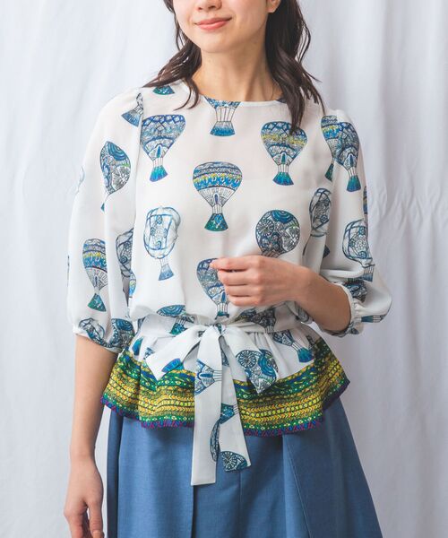 NARACAMICIE / ナラカミーチェ シャツ・ブラウス | 【NARACAMICIE】GENIUS 気球柄七分袖プルオーバー | 詳細15