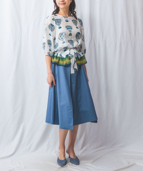 NARACAMICIE / ナラカミーチェ シャツ・ブラウス | 【NARACAMICIE】GENIUS 気球柄七分袖プルオーバー | 詳細16