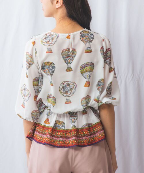 NARACAMICIE / ナラカミーチェ シャツ・ブラウス | 【NARACAMICIE】GENIUS 気球柄七分袖プルオーバー | 詳細3