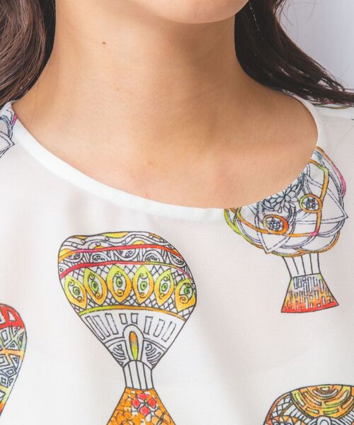 NARACAMICIE / ナラカミーチェ シャツ・ブラウス | 【NARACAMICIE】GENIUS 気球柄七分袖プルオーバー | 詳細4