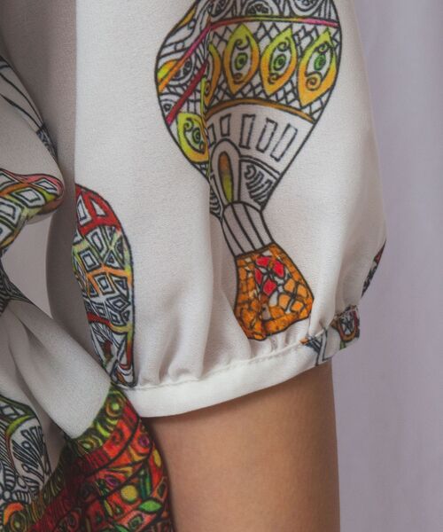 NARACAMICIE / ナラカミーチェ シャツ・ブラウス | 【NARACAMICIE】GENIUS 気球柄七分袖プルオーバー | 詳細8