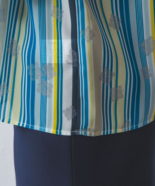 NARACAMICIE / ナラカミーチェ シャツ・ブラウス | 【NARACAMICIE】GENIUS マルチストライプボウタイ七分袖ブラウス | 詳細13