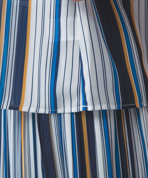 NARACAMICIE / ナラカミーチェ シャツ・ブラウス | 【NARACAMICIE】【セットアップ対応】マルチストライプ半袖フリルブラウス | 詳細7