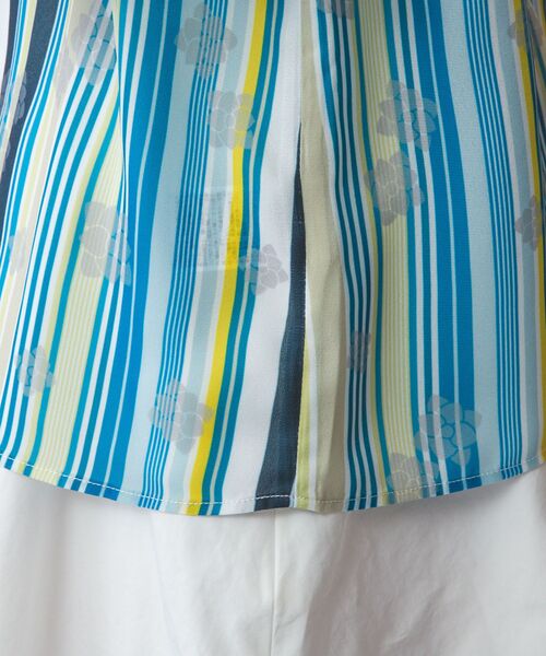 NARACAMICIE / ナラカミーチェ シャツ・ブラウス | 【NARACAMICIE】GENIUS マルチストライプフリル半袖ブラウス | 詳細17