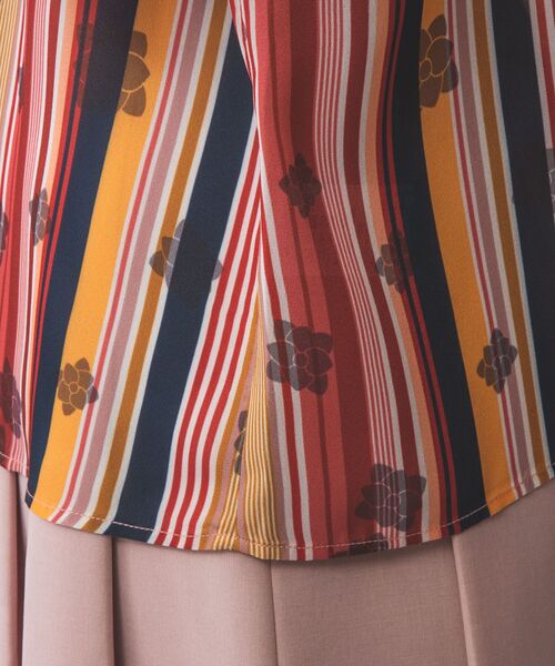 NARACAMICIE / ナラカミーチェ シャツ・ブラウス | 【NARACAMICIE】GENIUS マルチストライプフリル半袖ブラウス | 詳細8