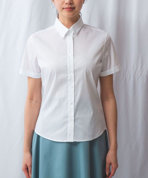 NARACAMICIE / ナラカミーチェ シャツ・ブラウス | 【NARACAMICIE】ストレッチブロード半袖シャツ | 詳細2