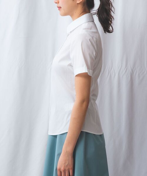 NARACAMICIE / ナラカミーチェ シャツ・ブラウス | 【NARACAMICIE】ストレッチブロード半袖シャツ | 詳細3