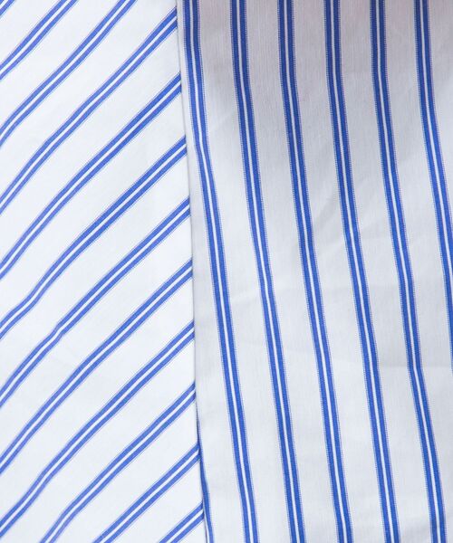NARACAMICIE / ナラカミーチェ シャツ・ブラウス | 【NARACAMICIE】ストライプスタンドカラー半袖シャツ | 詳細14