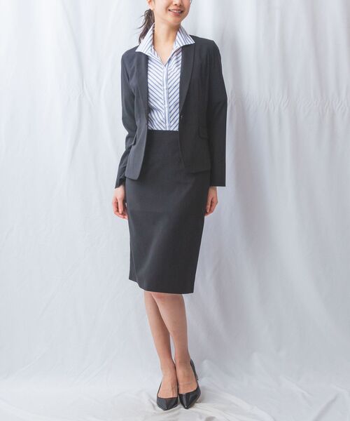 NARACAMICIE / ナラカミーチェ シャツ・ブラウス | 【NARACAMICIE】ストライプスタンドカラー半袖シャツ | 詳細15