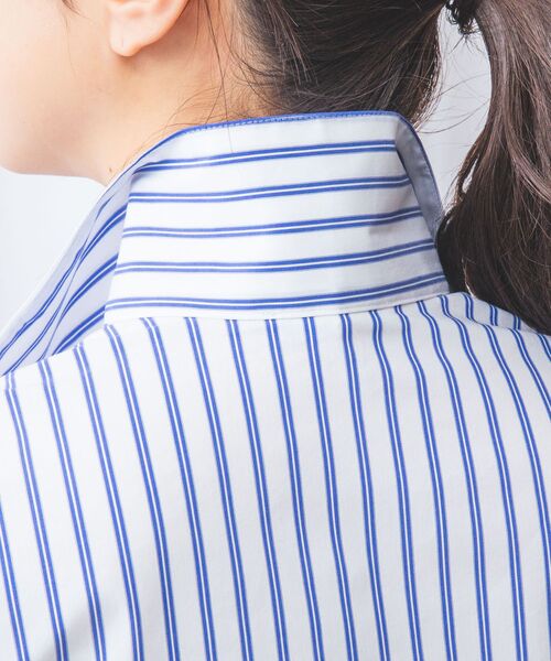 【NARACAMICIE】半袖ストライプシャツ NARACAMICIE ブラウス シャツ 「NARACAMICIE」半袖ストライプ