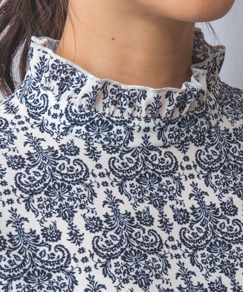 NARACAMICIE / ナラカミーチェ シャツ・ブラウス | 【NARACAMICIE】ハンドブロック風プリント半袖ブラウス | 詳細4