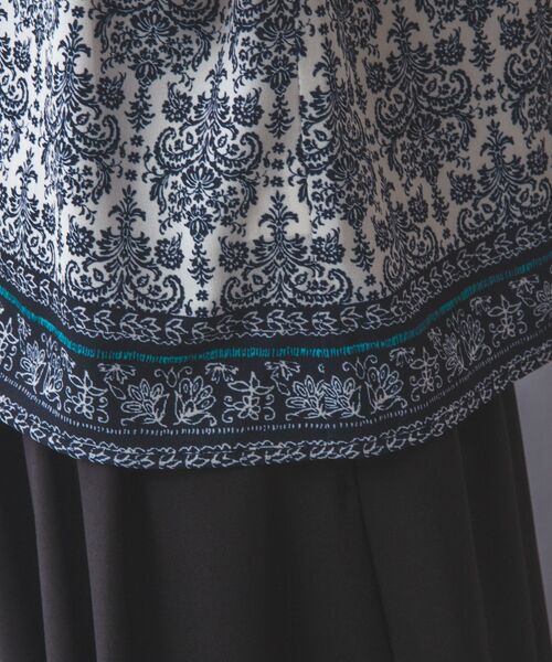 NARACAMICIE / ナラカミーチェ シャツ・ブラウス | 【NARACAMICIE】ハンドブロック風プリント半袖ブラウス | 詳細8