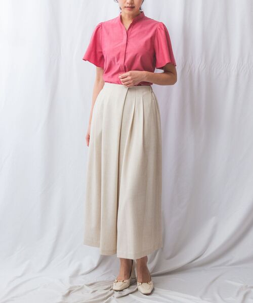 NARACAMICIE / ナラカミーチェ シャツ・ブラウス | 【NARACAMICIE】オックスフォードスタンドバンドカラー半袖ブラウス | 詳細10