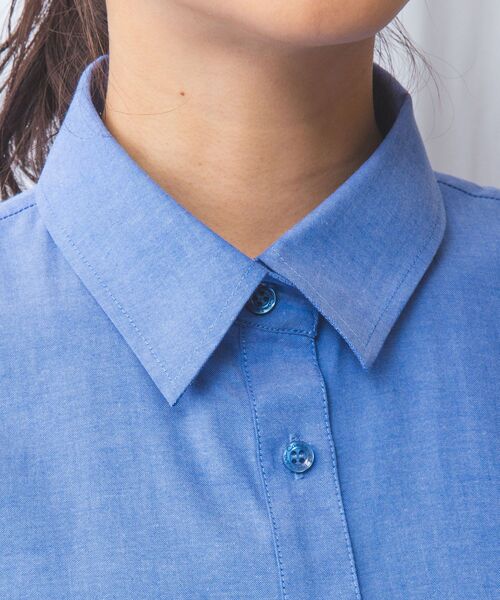NARACAMICIE / ナラカミーチェ シャツ・ブラウス | 【NARACAMICIE】オックスフォードペプラム半袖ブラウス | 詳細10