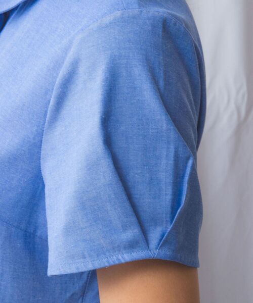 NARACAMICIE / ナラカミーチェ シャツ・ブラウス | 【NARACAMICIE】オックスフォードペプラム半袖ブラウス | 詳細12