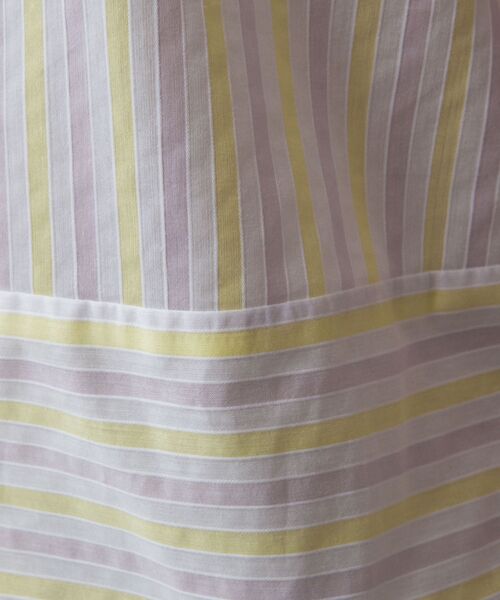 NARACAMICIE / ナラカミーチェ シャツ・ブラウス | 【NARACAMICIE】ストライプボーダー切り替え半袖シャツ | 詳細14