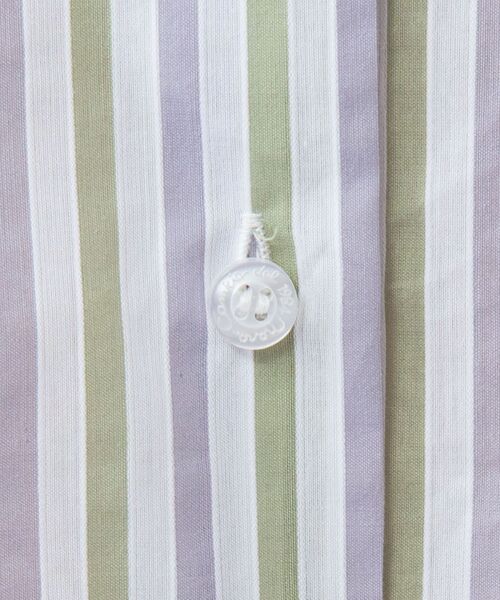 NARACAMICIE / ナラカミーチェ シャツ・ブラウス | 【NARACAMICIE】ストライプボーダー切り替え半袖シャツ | 詳細8