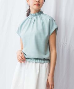 NARACAMICIE / ナラカミーチェ シャツ・ブラウス | 【NARACAMICIE】麻調フレンチスリーブ半袖シャーリングブラウス