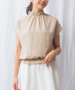 NARACAMICIE / ナラカミーチェ シャツ・ブラウス | 【NARACAMICIE】麻調フレンチスリーブ半袖シャーリングブラウス