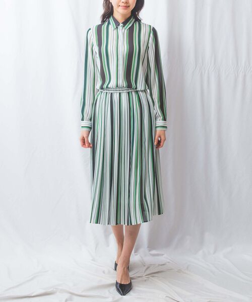 NARACAMICIE / ナラカミーチェ ミニ・ひざ丈スカート | 【NARACAMICIE】【セットアップ対応】マルチストライププリーツスカート | 詳細11