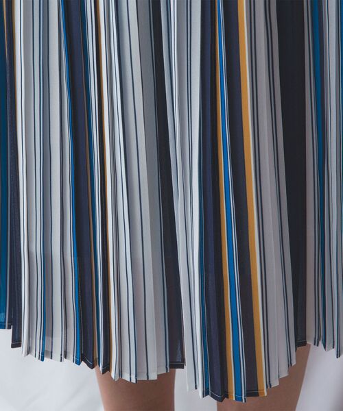 NARACAMICIE / ナラカミーチェ ミニ・ひざ丈スカート | 【NARACAMICIE】【セットアップ対応】マルチストライププリーツスカート | 詳細6