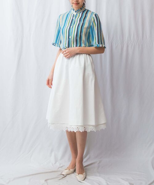 NARACAMICIE / ナラカミーチェ ミニ・ひざ丈スカート | 【NARACAMICIE】裾レーススカート | 詳細11