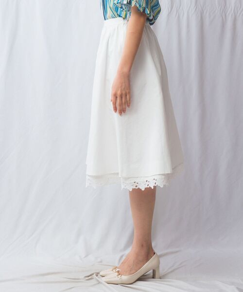 NARACAMICIE / ナラカミーチェ ミニ・ひざ丈スカート | 【NARACAMICIE】裾レーススカート | 詳細2