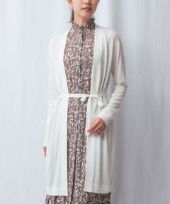 NARACAMICIE / ナラカミーチェ ニット・セーター | 【NARACAMICIE】布帛コンビロングカーディガン