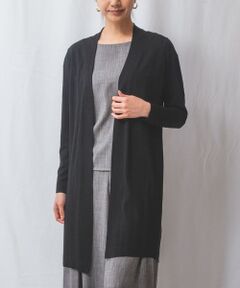 NARACAMICIE / ナラカミーチェ ニット・セーター | 【NARACAMICIE】布帛コンビロングカーディガン