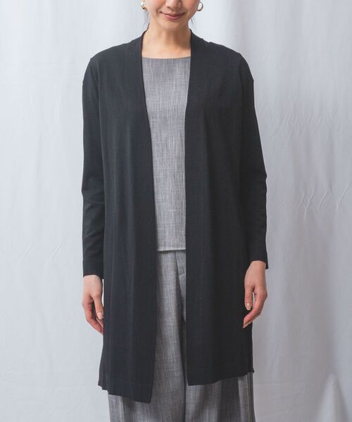 NARACAMICIE / ナラカミーチェ ニット・セーター | 【NARACAMICIE】布帛コンビロングカーディガン | 詳細10