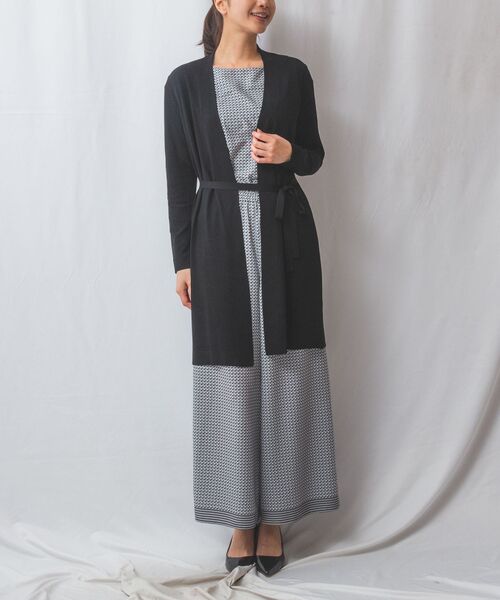 NARACAMICIE / ナラカミーチェ ニット・セーター | 【NARACAMICIE】布帛コンビロングカーディガン | 詳細19