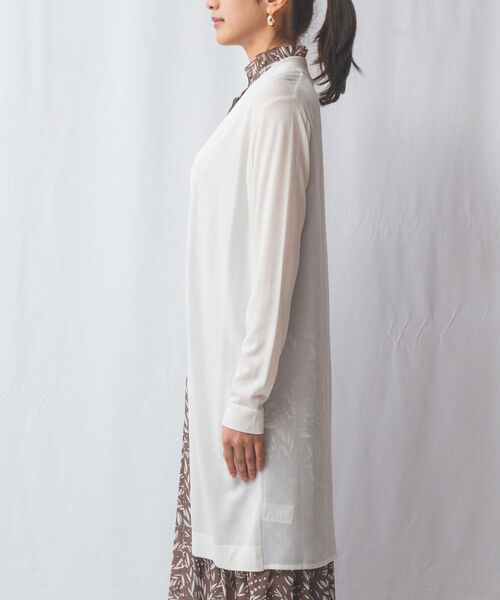 NARACAMICIE / ナラカミーチェ ニット・セーター | 【NARACAMICIE】布帛コンビロングカーディガン | 詳細2