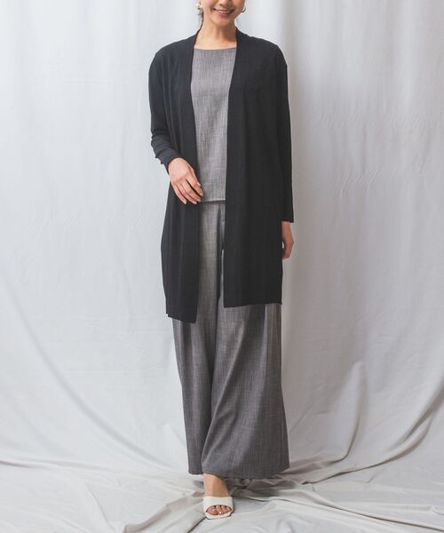 NARACAMICIE / ナラカミーチェ ニット・セーター | 【NARACAMICIE】布帛コンビロングカーディガン | 詳細20