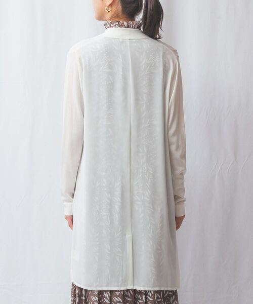 NARACAMICIE / ナラカミーチェ ニット・セーター | 【NARACAMICIE】布帛コンビロングカーディガン | 詳細3