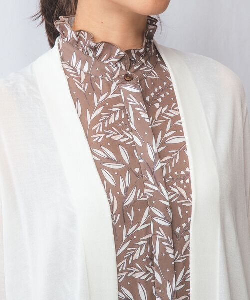 NARACAMICIE / ナラカミーチェ ニット・セーター | 【NARACAMICIE】布帛コンビロングカーディガン | 詳細4