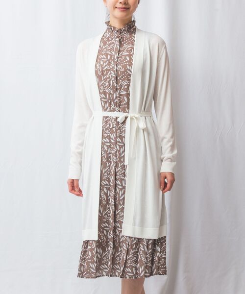 NARACAMICIE / ナラカミーチェ ニット・セーター | 【NARACAMICIE】布帛コンビロングカーディガン | 詳細8