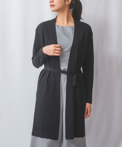 NARACAMICIE / ナラカミーチェ ニット・セーター | 【NARACAMICIE】布帛コンビロングカーディガン | 詳細9