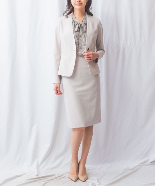 NARACAMICIE / ナラカミーチェ テーラードジャケット | 【NARACAMICIE】【セットアップ対応】合繊ストレッチノーカラージャケット | 詳細10