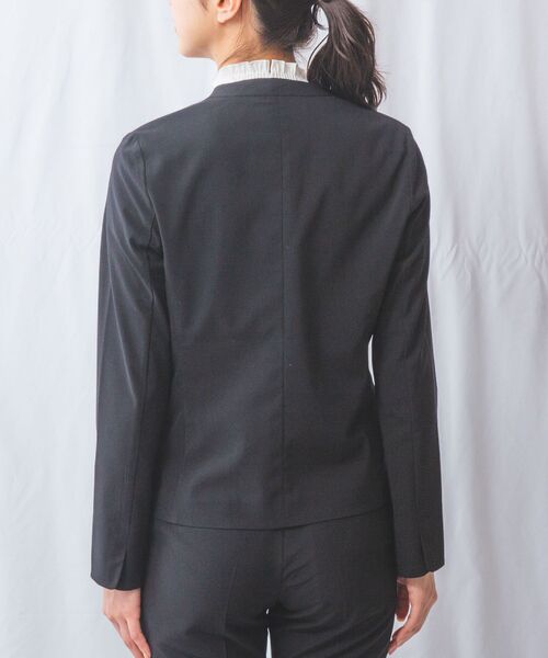 NARACAMICIE / ナラカミーチェ テーラードジャケット | 【NARACAMICIE】【セットアップ対応】合繊ストレッチノーカラージャケット | 詳細13