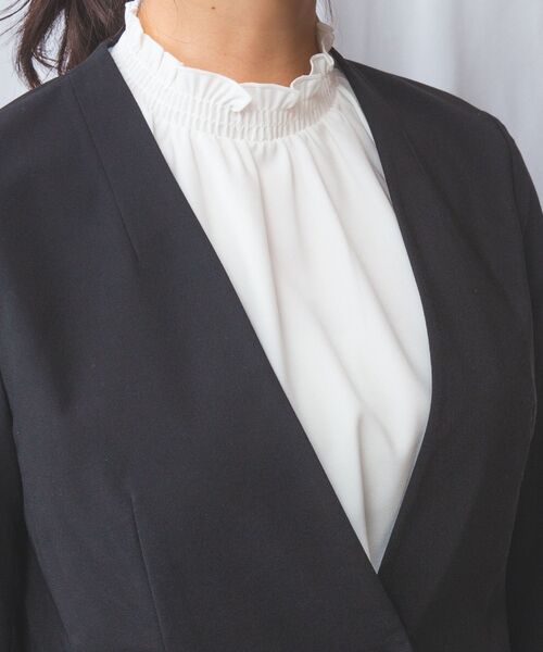 NARACAMICIE / ナラカミーチェ テーラードジャケット | 【NARACAMICIE】【セットアップ対応】合繊ストレッチノーカラージャケット | 詳細14
