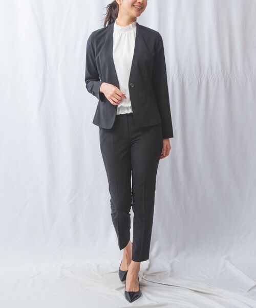 NARACAMICIE / ナラカミーチェ テーラードジャケット | 【NARACAMICIE】【セットアップ対応】合繊ストレッチノーカラージャケット | 詳細19