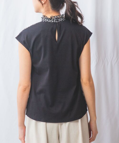 NARACAMICIE / ナラカミーチェ カットソー | 【NARACAMICIE】チェーン柄ドッキングカットソー | 詳細3