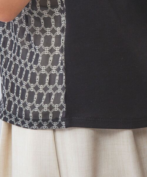 NARACAMICIE / ナラカミーチェ カットソー | 【NARACAMICIE】チェーン柄ドッキングカットソー | 詳細6