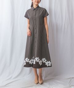 NARACAMICIE / ナラカミーチェ ロング・マキシ丈ワンピース | 【NALACARA】ストライプフラワーワンピース