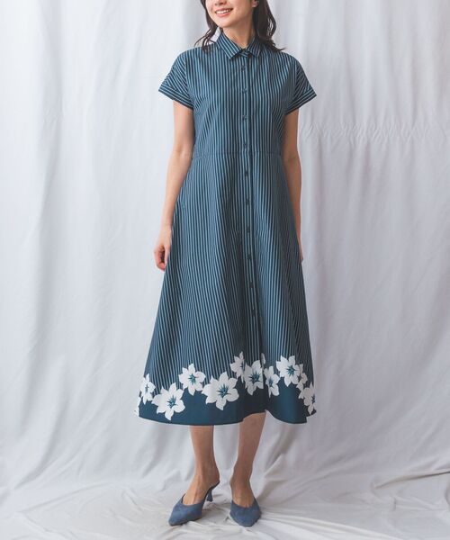 NARACAMICIE / ナラカミーチェ ロング・マキシ丈ワンピース | 【NALACARA】ストライプフラワーワンピース | 詳細10