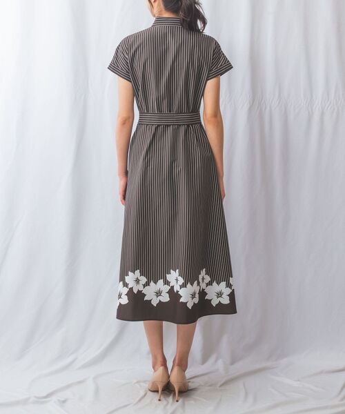NARACAMICIE / ナラカミーチェ ロング・マキシ丈ワンピース | 【NALACARA】ストライプフラワーワンピース | 詳細3