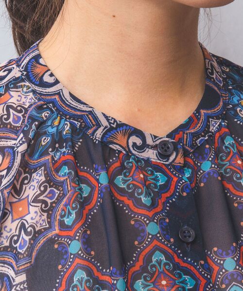 NARACAMICIE / ナラカミーチェ シャツ・ブラウス | 【NARACAMICIE】タイル柄シフォンテントライン半袖ブラウス | 詳細5